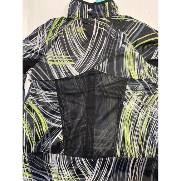 NWT Rise by LuLaRoe Determined Athletic Zip Jacket Small Black Green Hi-Low Vent - Picture 7 of 16